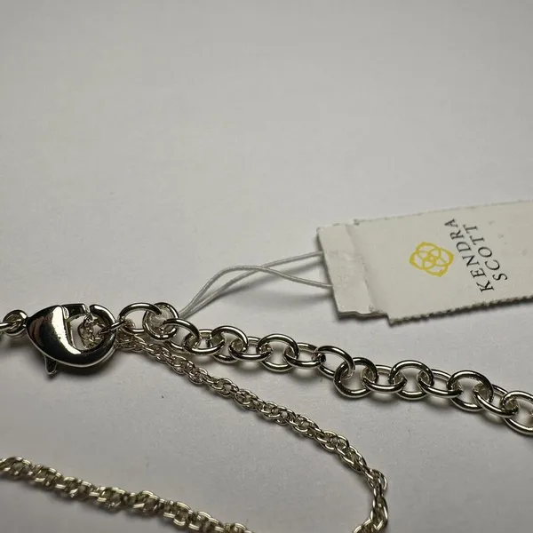 Kendra Scott Purple Pendant Silver Tone Necklace Adjustable Length NWT - Image 6