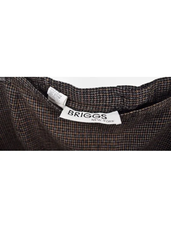 Briggs New York Vintage Houndstooth Straight Pencil Skirt Wool Blend Size 14 - Image 3