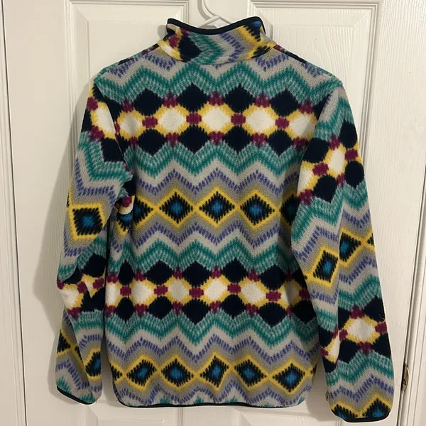 Patagonia Pullover Synchilla Snap T Blue Timber Twist Fleece Pullover Size Small - Image 10