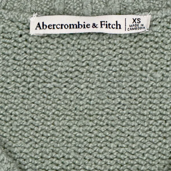 Abercrombie & Fitch Sage Green Cropped Cardigan Size XSmall - Image 3