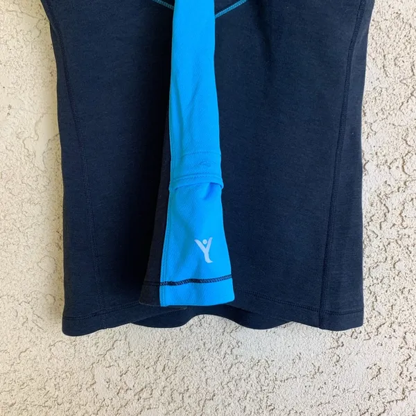 DYLN Blue and Black Razorback Workout Tank Top - Image 6