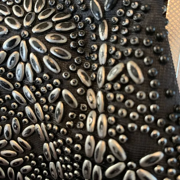 Vintage Golden Name Beaded Evening Bag Purse - Image 6