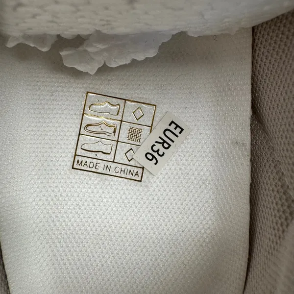 White and‎ Grey Suede Casual Sneakers Euro Size 36 - Image 3