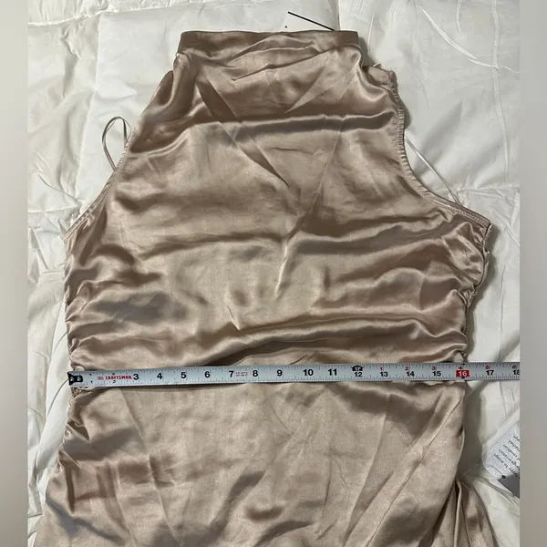 Lush Satin Mock-Neck Midi Dress - NWT - Size L - Image 10