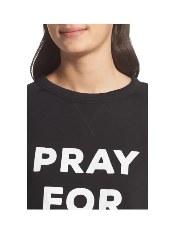 new The Laundry Room ☻︎ Pray For Wine Oversize Super Softest Sweatshirt ☻︎ Black - Image 13