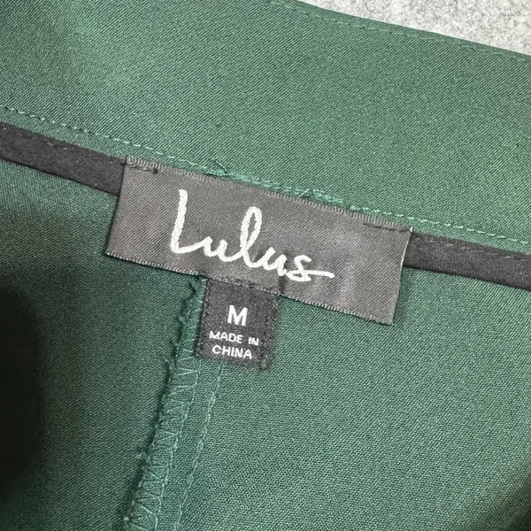 Lulus Women Green Striped Side Pocket Dress Pants Trousers Size M Dressy Casual - Image 5