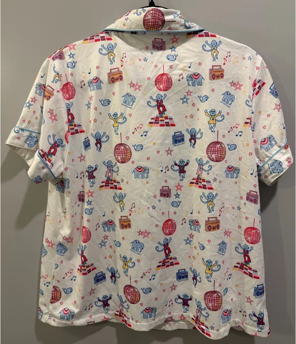 Amazon Preppy Monkey Disco Ro!!er R@bbit D-U-P-E Doop Polo Pajama Top - Image 3