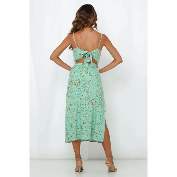 Hello Molly California Dreaming Green Midi Dress - Image 3