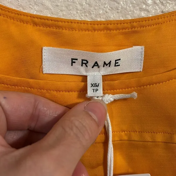 FRAME Micro Flare Mini Dress in Nectarine NWT - Image 7