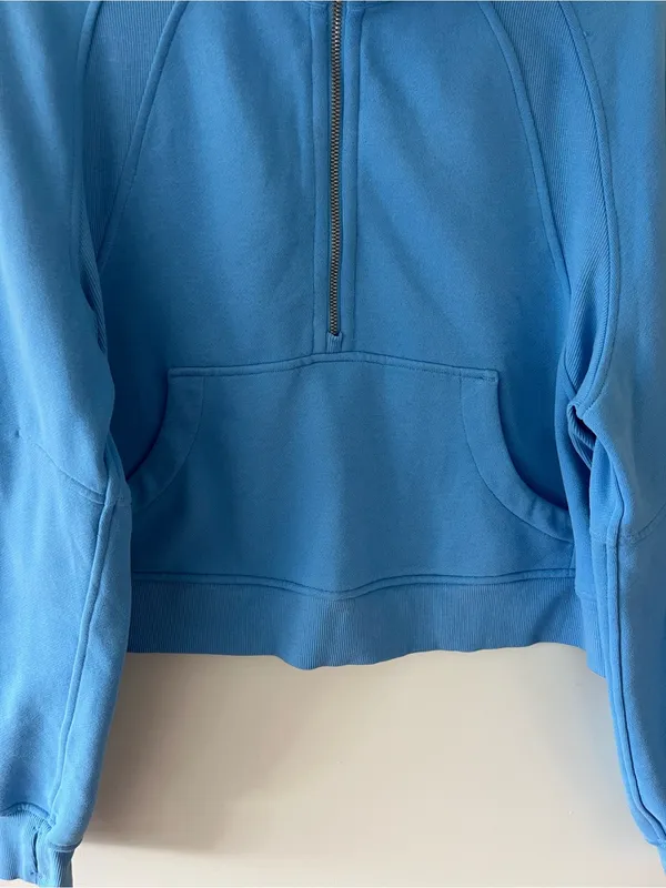 Lululemon Scuba Oversized Funnel Neck Half Zip Blue Size M/L - Image 7