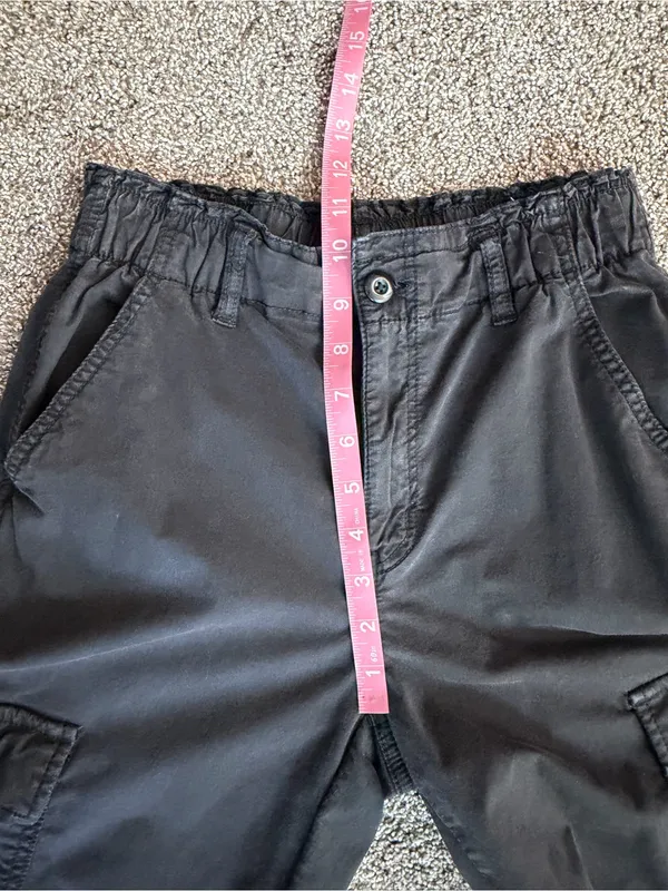 American Eagle Women’s Black Stretch Cargo Jogger Pants Size 4 Utility - Image 4