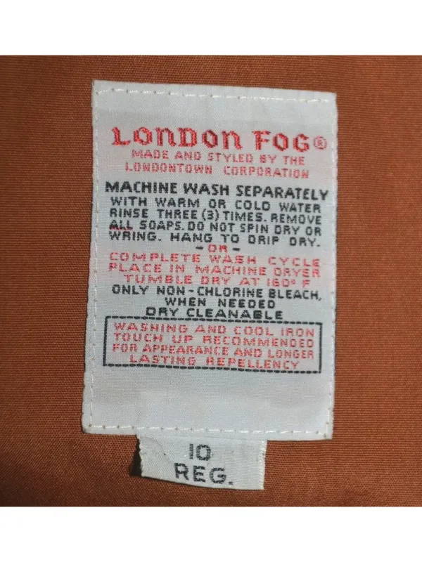 VTG London Fog Jacket Womens 10 Tan Brown Hooded Rain Coat Weatherwear Zip Liner - Image 15
