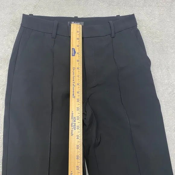 Madewell Pants Womens 4 Black The Fairbanks Mid Rise Office‎ Minimal NO085 - Image 6