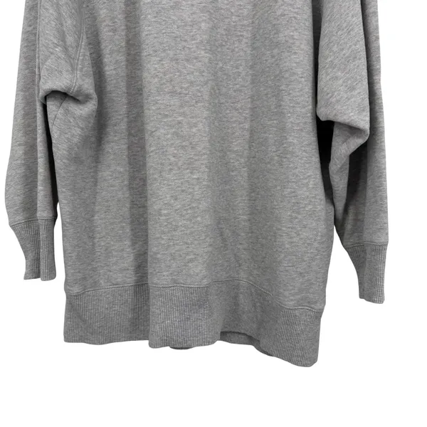 Aerie Sweatshirt Women XL Grey Oversized Raglan Sleeve Pullover Cozy Minimalist - Image 3