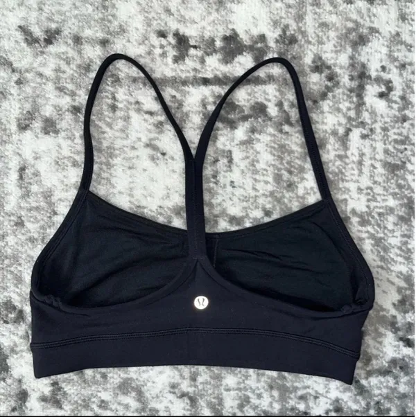Lululemon Flow Y Bra Nulu Black 6 - Image 2