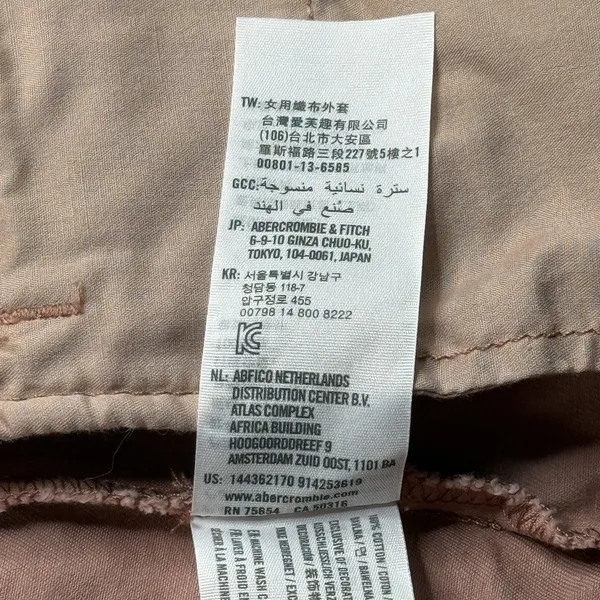 Abercrombie & Fitch Utility Jacket Womens XS Pink Military Cargo Cotton NWT - Image 5