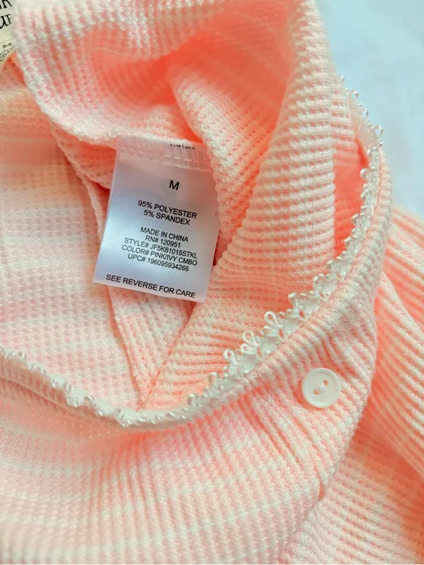 Pink Republic Y2K Pink Ribbed Flare Pajama Lounge Pants M - Image 4