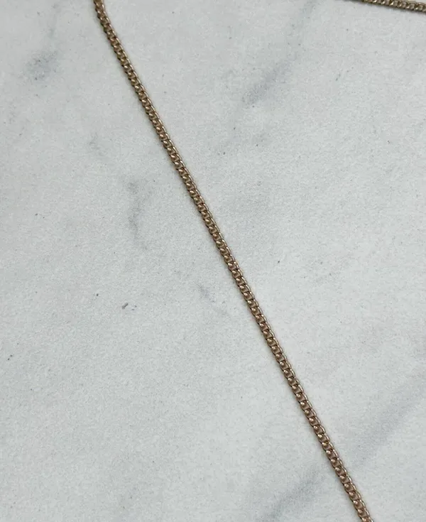 Chico's Rose Gold Tone Chain Link Rhinestone Pendant Necklace ✨ - Image 8