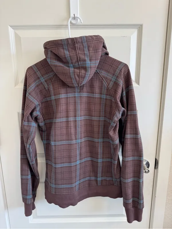 Helly Hansen Plaid Brown And Blue Zip-up Jacket - Image 4
