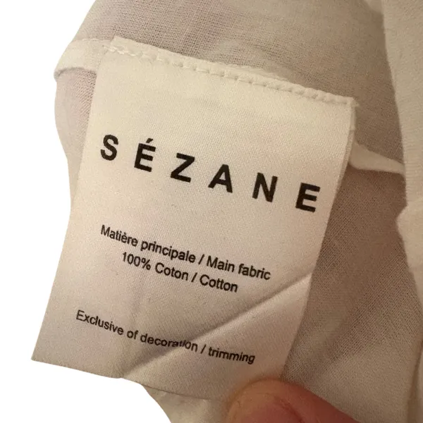 Sézane White‎ Embroidered Cotton Top Size 38 US 6 - Image 6