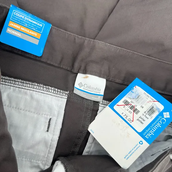 Columbia Pants Womens 6R Gray-Brown Skinny Active Outdoors Mid Rise READ - Image 4