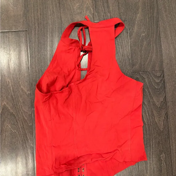 Free People Vibrant Red Crop Top - Image 4