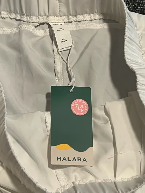Womens XL NWT Halara White Pleated Athletic Lounge Shorts- High Waisted - Image 6