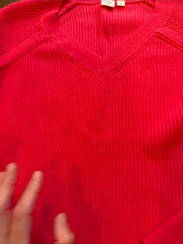 Gap Women’s V-Neck Ribbed Sweater - Pink Size Small - C44-004 - Image 3