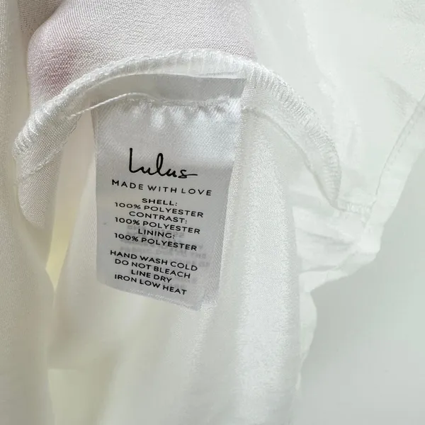 Lulus Totally Beautiful White 3D Floral Tie-Strap Skater Mini Dress Small NWT - Image 10