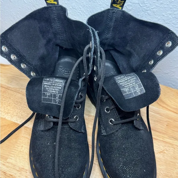 Dr. Martens Pascal 1460 Black Glitter Ray Combat Boots Ladies 7 - Image 12