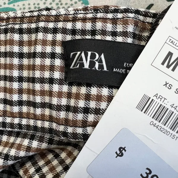 ZARA Plaid Slim Pants NWT - Image 5