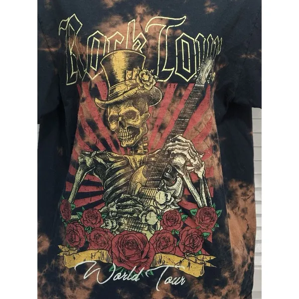 Chemistry‎ "Rock Tour" Graphic Short Sleeve Round Neck T-Shirt Tie Dye Size L - Image 2