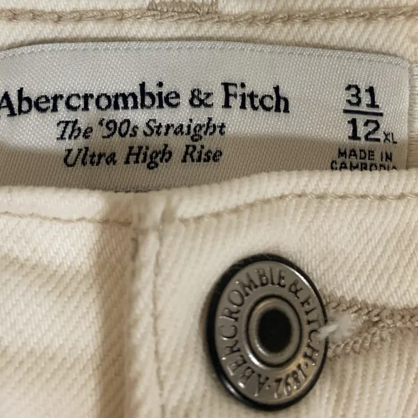 NEW Abercrombie & fitch the 90's Straight Leg Jeans Size 31 Tall - Image 8