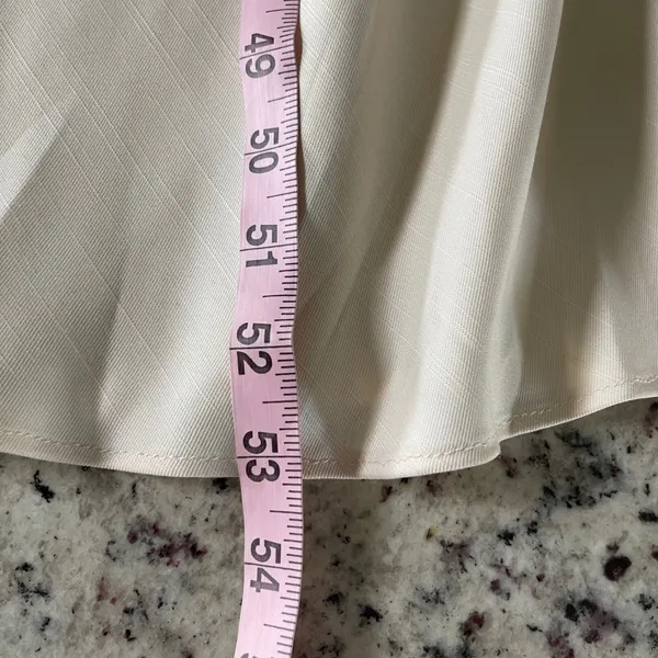 Mango Cutout Maxi Dress Women 2 Cream Scalloped Embroidered Trim Minimalist Boho - Image 13