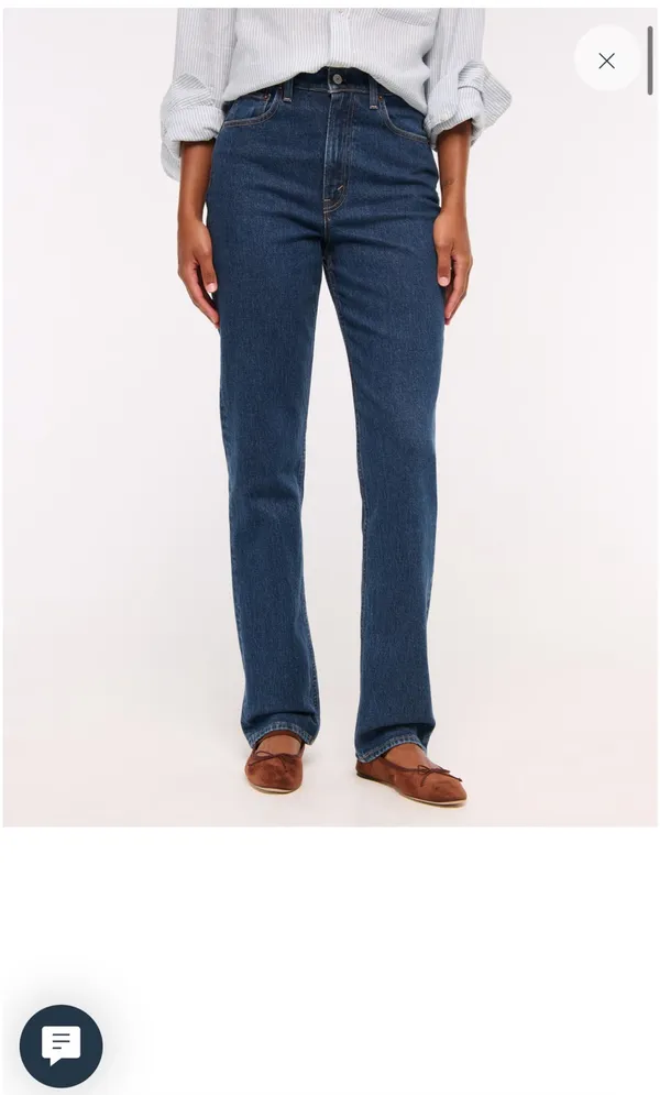 Abercrombie 90s Curve Love Jeans Straight Mid-Rise - Image 3