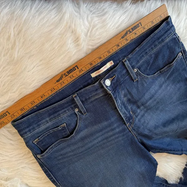 Levis 311 Shaping Skinny Jeans Blue Denim Mid Rise Size 31 Womens - Image 7