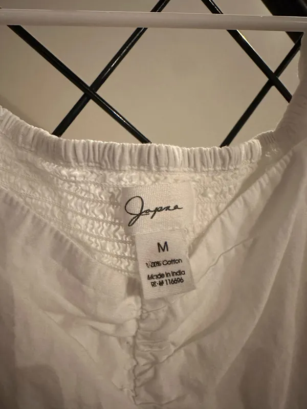 White Puff Sleeve Top Size M - Image 3