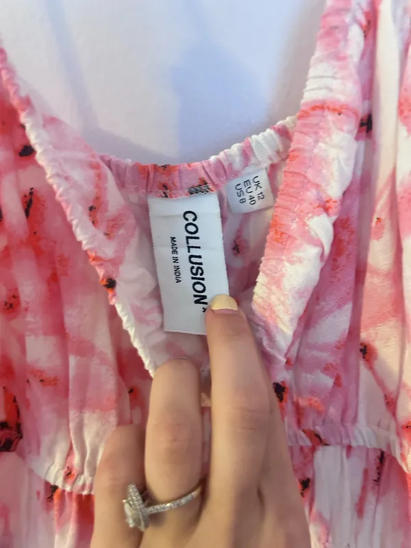 Collision pink and white dress - Image 3