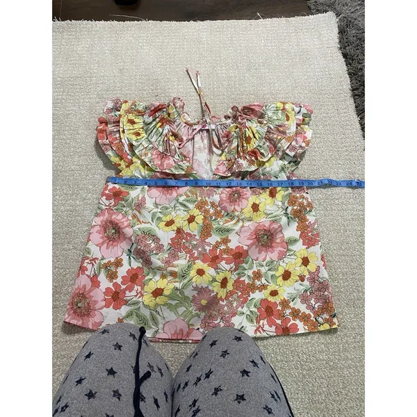 Camisa Con Estampados De Flores Para Mujer Talla Xs Marca Buddy Y Love Algodón - Image 9