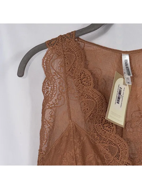 Zenana Outfitters Racey Lace Bralette 2X Brown NWT - Image 2