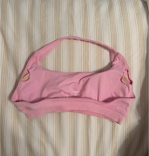 DFYNE Impact Halter Sports Bra | Light Rose Pink | Small - Image 2