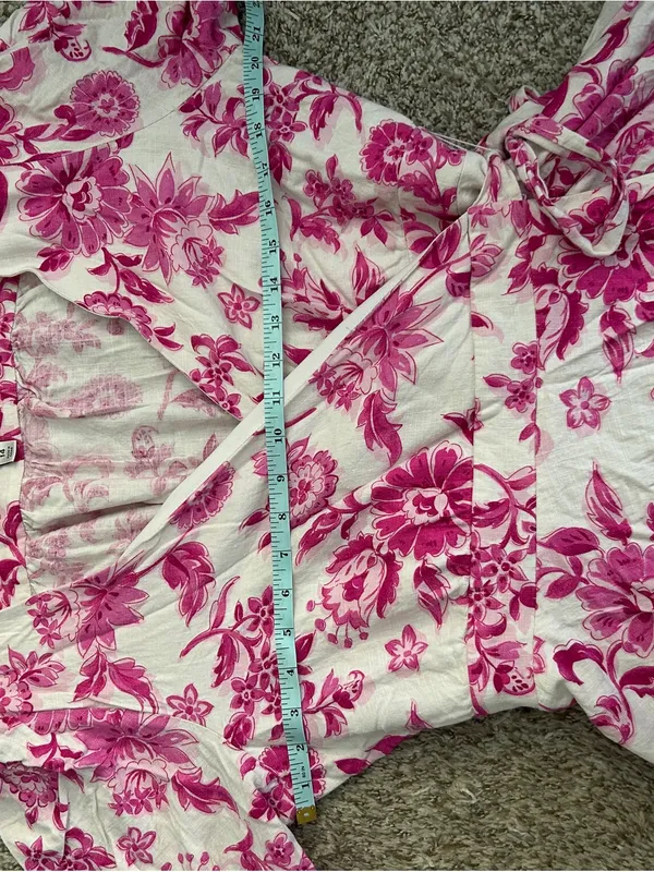 Premier Amour Floral Wrap Mini Dress White Pink Casual Formal Summer 14 - Image 6
