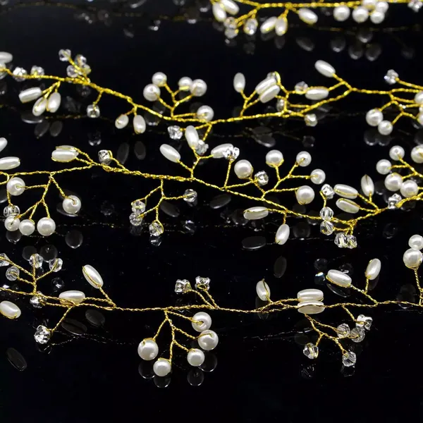 Head Tiara Wedding Flower Pearl - Image 3