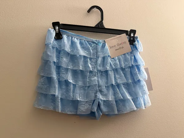 Lace shorts Blue Size L - Image 2