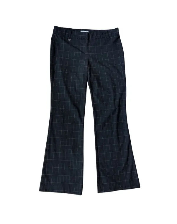 New York And Company Stretch Windowpane Black & White Pants - Image 2