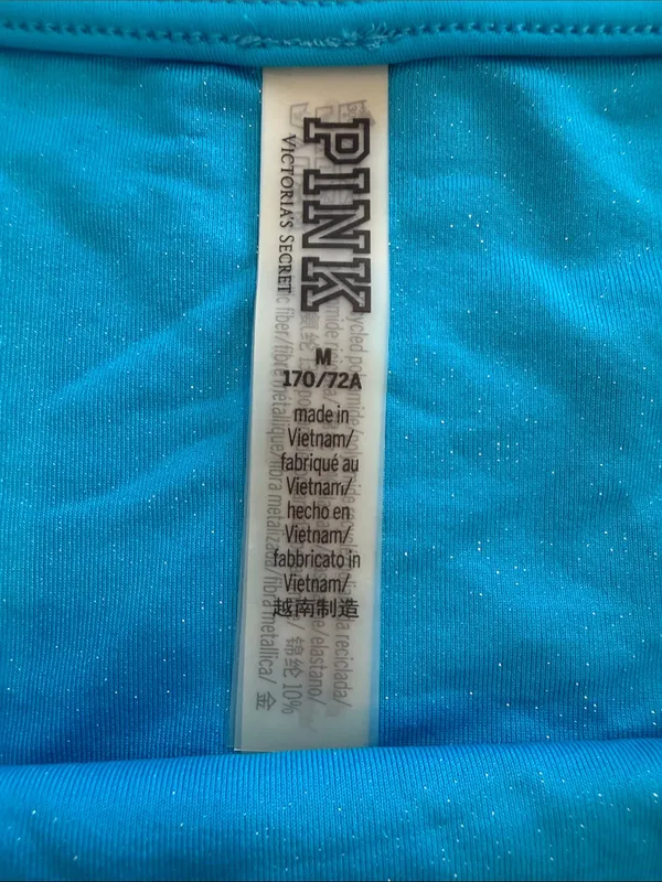 VICTORIA'S SECRET Blue Swim Shimmer Cover Up Mini Skirt Size Medium - C27-111 - Image 2