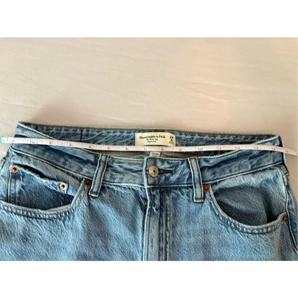 Abercrombie Curve Love Wide Leg Jeans 29/8 Long High Rise - Image 5