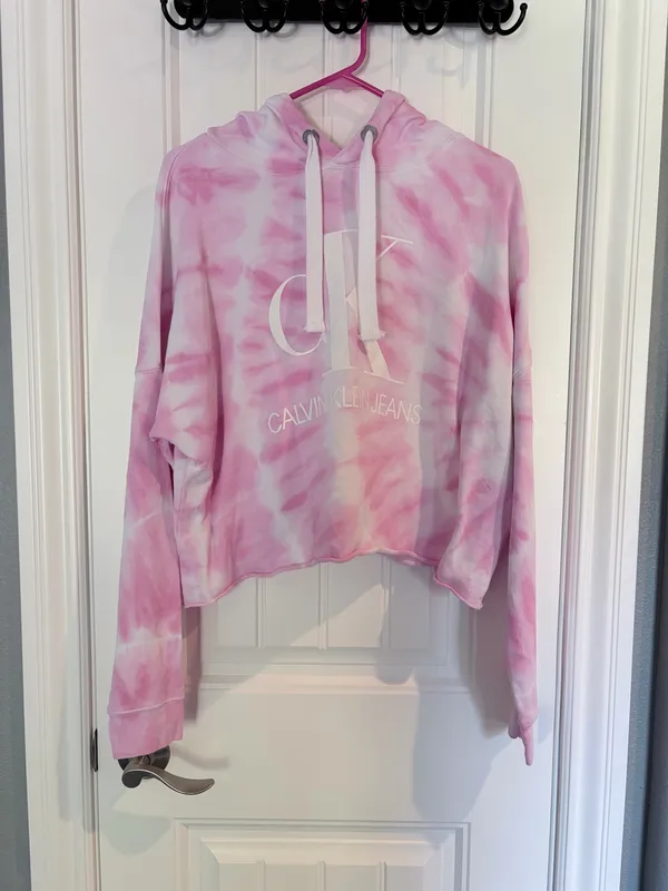 Calvin Klein Pink Tie-Dye Hoodie - Image 2