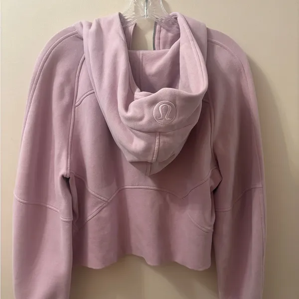 Women's Pink Lululemon Half-Zip scuba Hoodie - Image 2