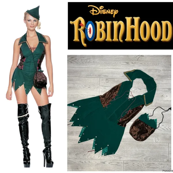 Disney leg Avenue Robin Hood Halloween costume cosplay dress and bag / purse s/m - Image 2